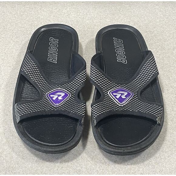 Ringor Flip Flop Sandals Black/Purple Women’s Sz-9 Men’s Sz-7 Comfortable Summer - Picture 2 of 10